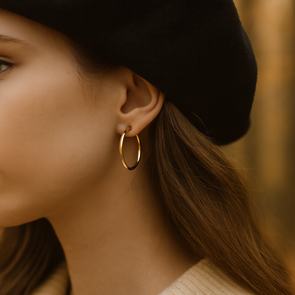 Boucles d’Oreilles Dorées Femme