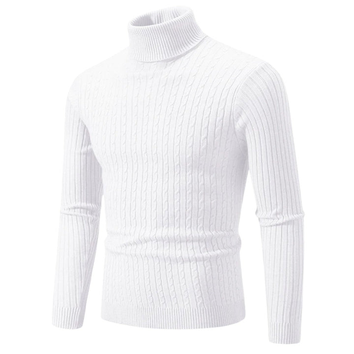 Mitchell | Pull en maille à col roulé en tricot torsadé avec col doux et chaleur raffinée