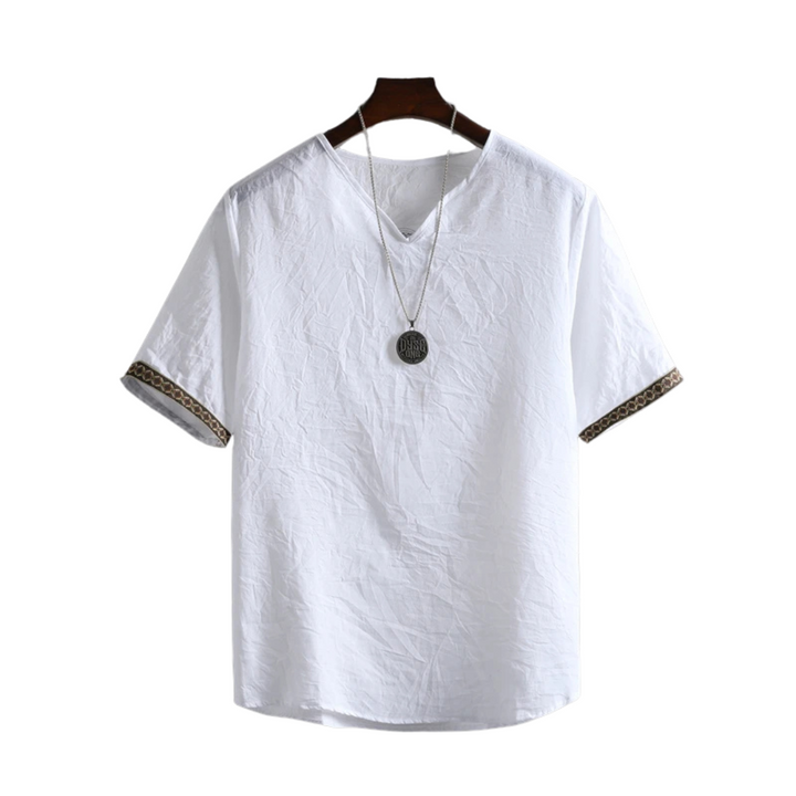 Jasper | Chemise en lin bohème à manches courtes
