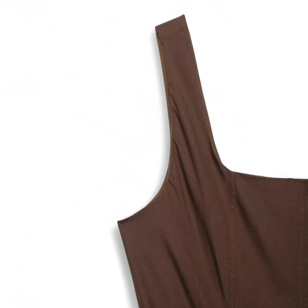 Amélie | Robe Évasée Sans Manches avec Ceinture Structurante