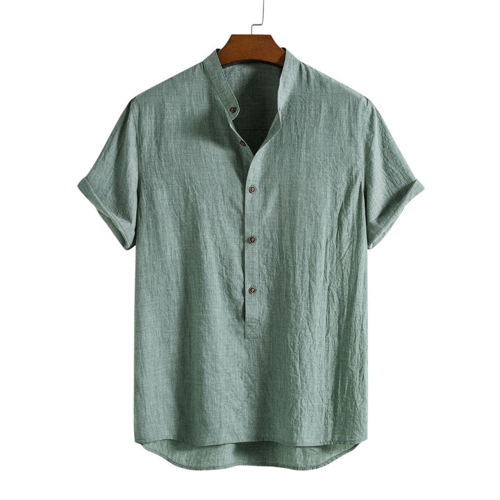 Joel | Ensemble de chemise et pantalon en lin mélangé décontracté