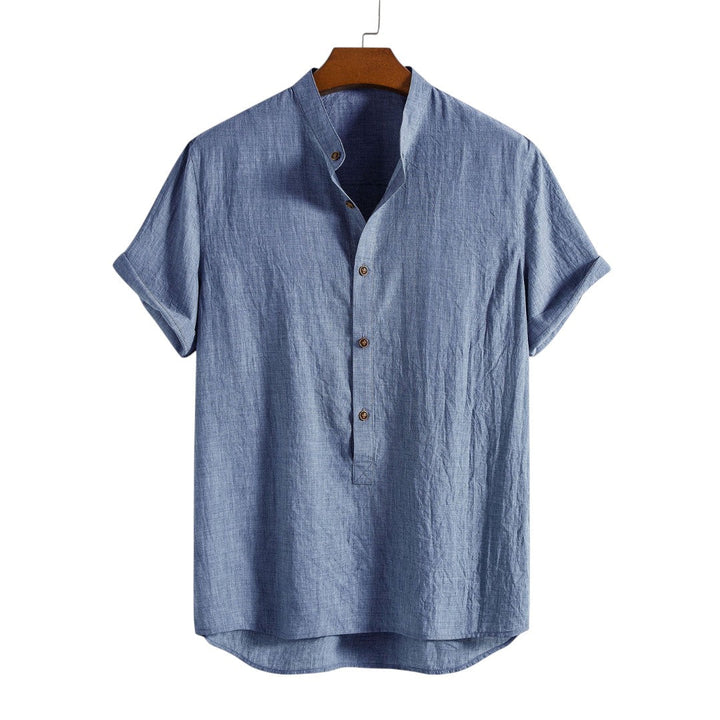 Joel | Ensemble de chemise et pantalon en lin mélangé décontracté