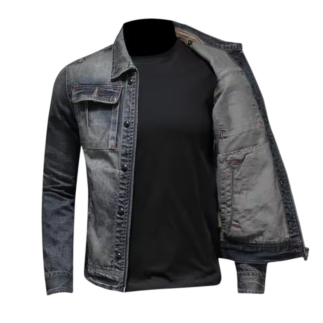 Mason | Veste en denim usé avec poches intérieures