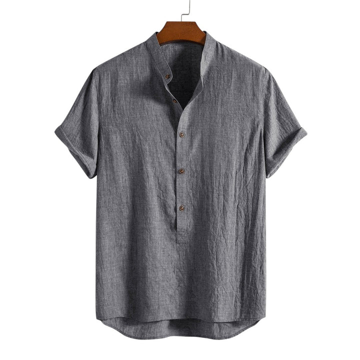 Joel | Ensemble de chemise et pantalon en lin mélangé décontracté
