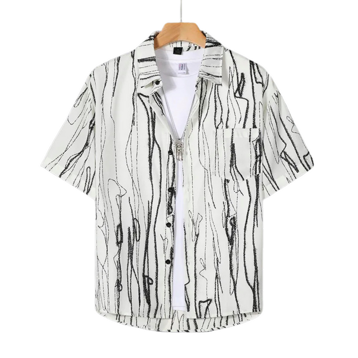 Chemise à manches courtes à imprimé abstrait Mitchell
