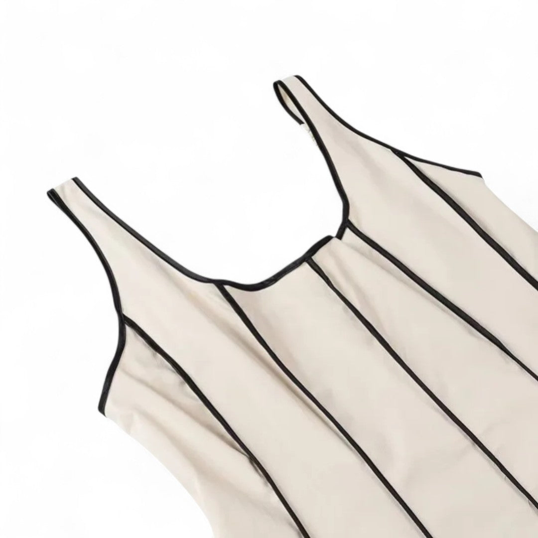 Anaïs | Robe d'été à bretelles contrastées