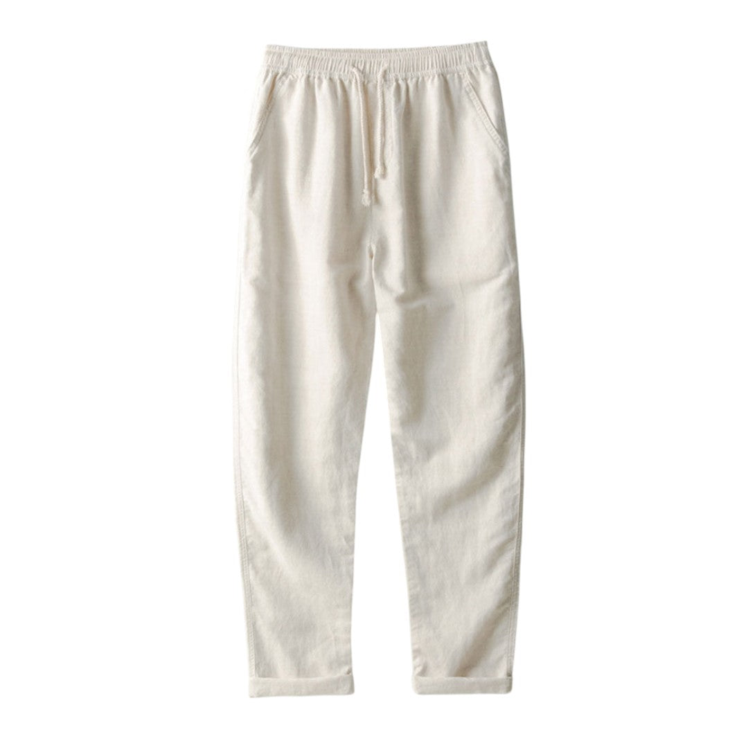 Joel | Ensemble de chemise et pantalon en lin mélangé décontracté