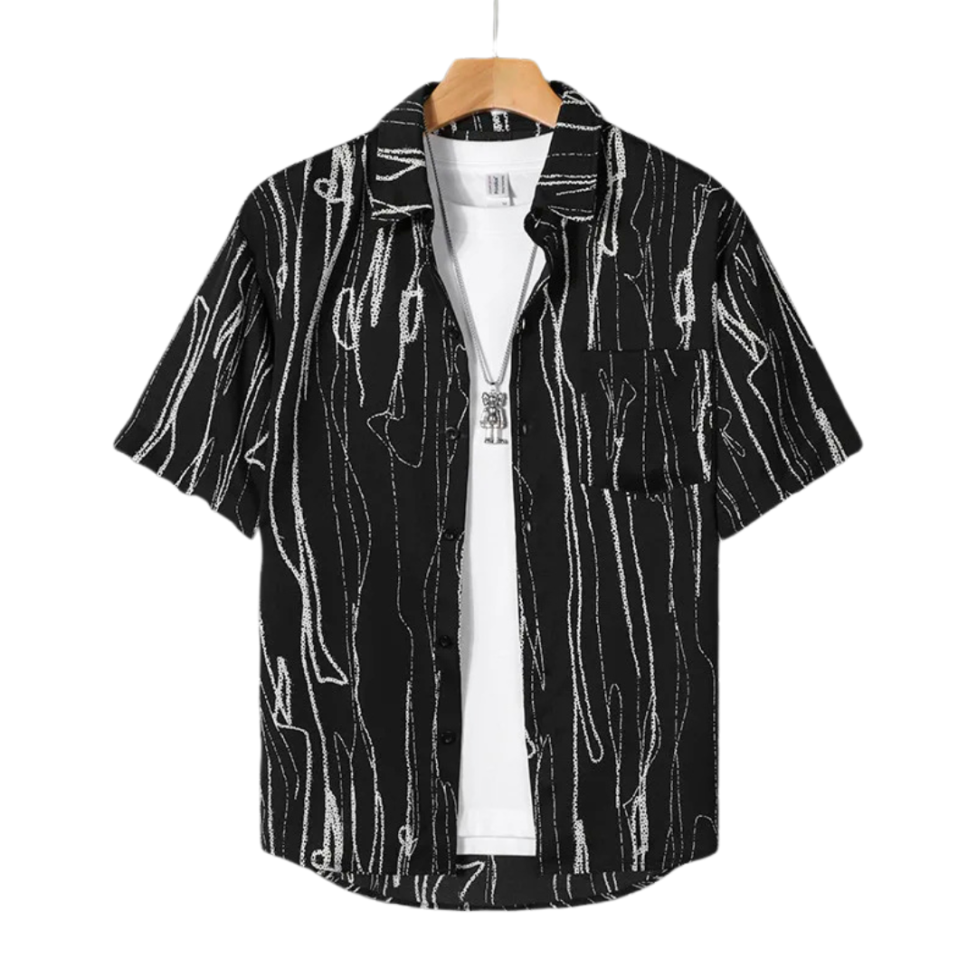 Chemise à manches courtes à imprimé abstrait Mitchell