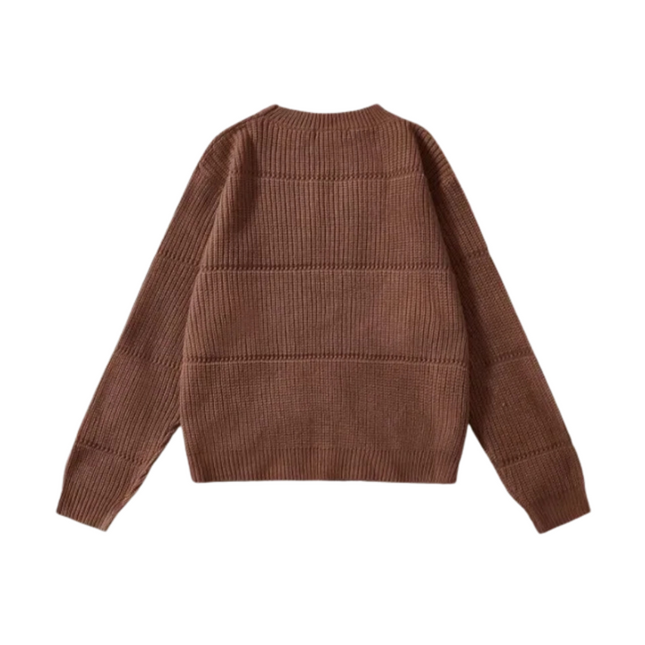 Manon | Pull en maille côtelée à reliefs horizontaux