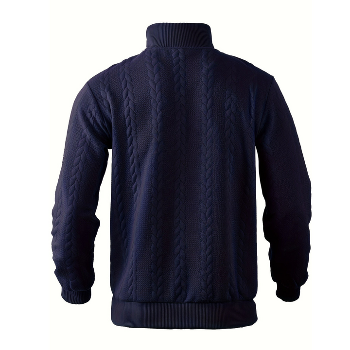 Nate | Pull vintage à col montant zippé