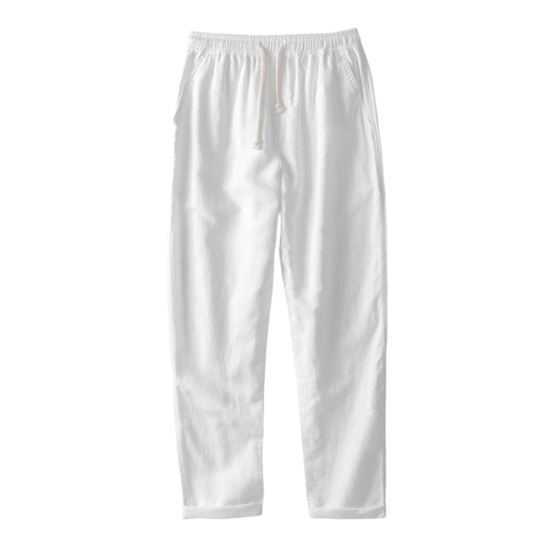 Joel | Ensemble de chemise et pantalon en lin mélangé décontracté