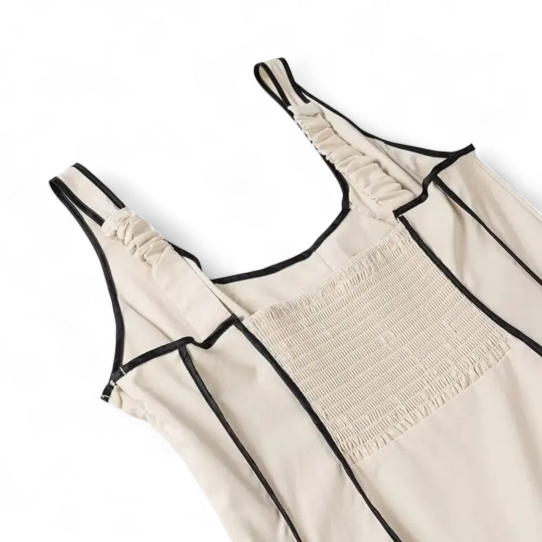 Anaïs | Robe d'été à bretelles contrastées