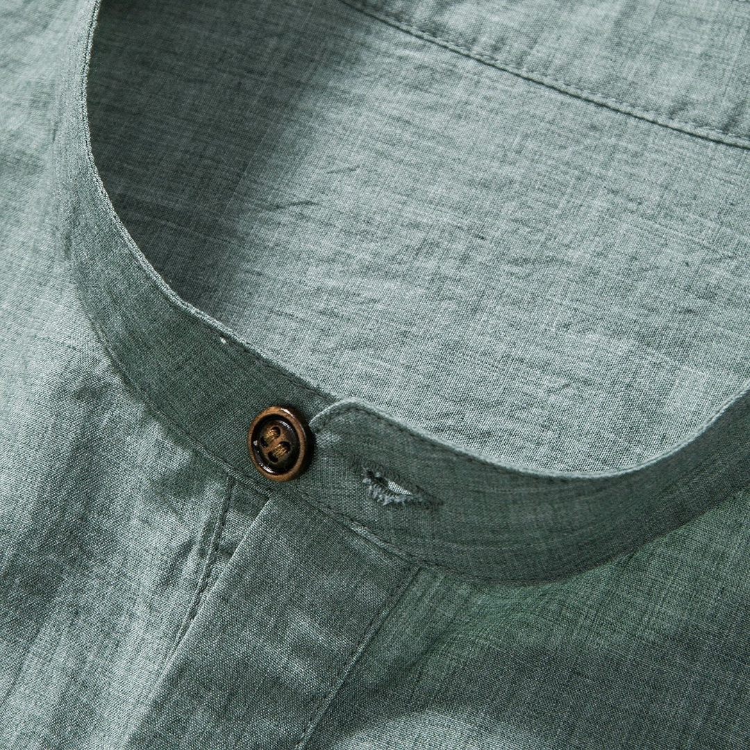 Joel | Ensemble de chemise et pantalon en lin mélangé décontracté