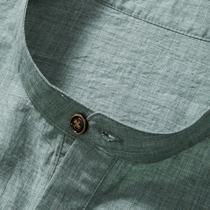 Joel | Ensemble de chemise et pantalon en lin mélangé décontracté