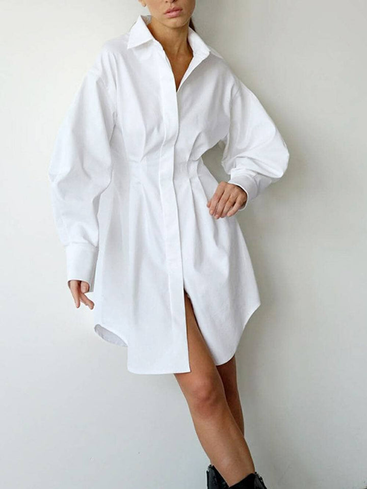 Naomi™ - Casual Collar Shirt Dress