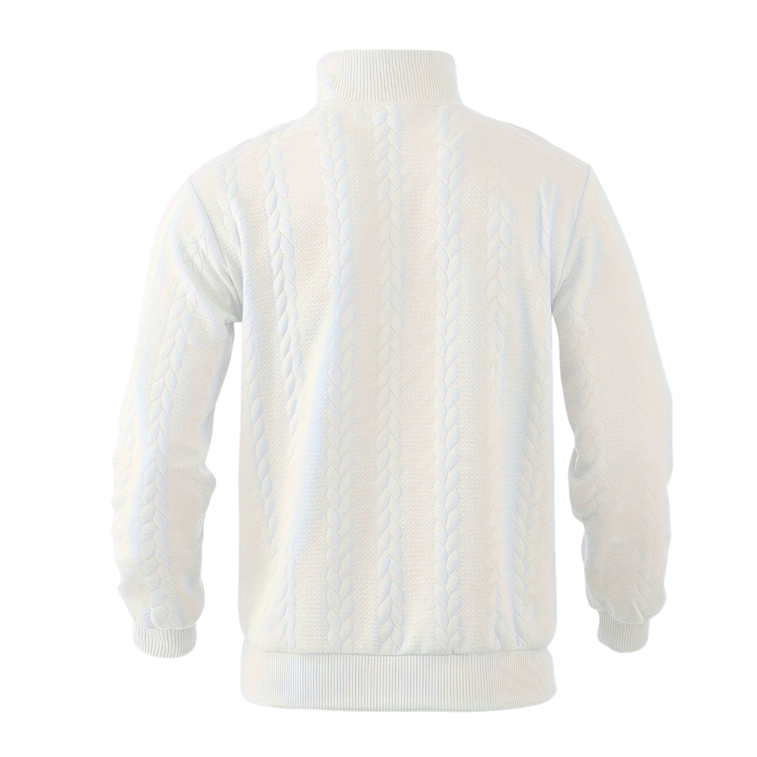 Nate | Pull vintage à col montant zippé