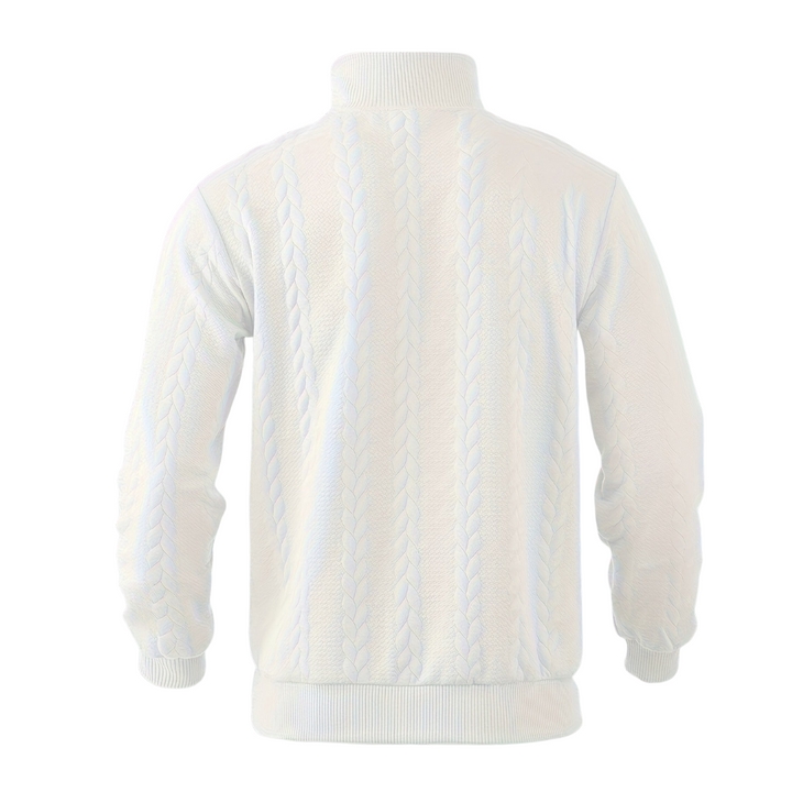 Nate | Pull vintage à col montant zippé