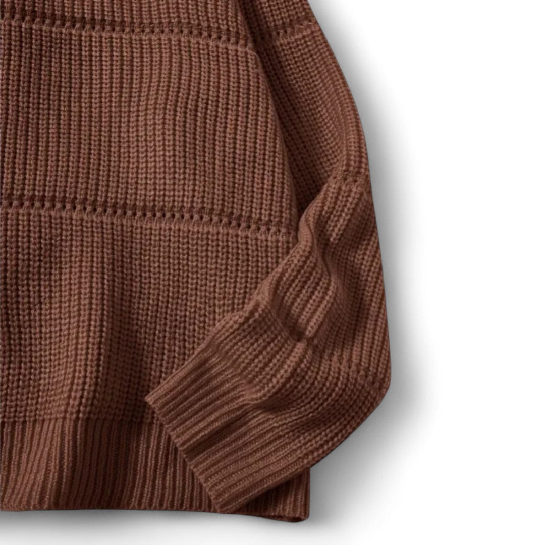 Manon | Pull en maille côtelée à reliefs horizontaux
