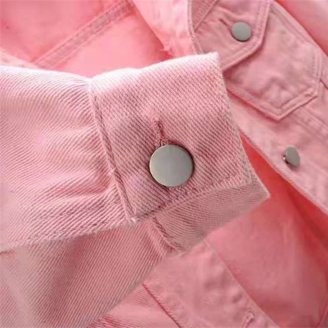 Océane | Veste en Jean Décontractée à Manches Revers
