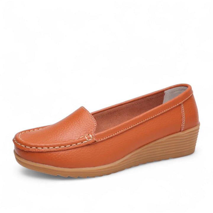 Élodie | Mocassins compensés confort en simili cuir