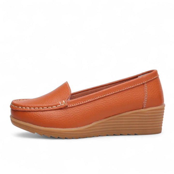 Élodie | Mocassins compensés confort en simili cuir