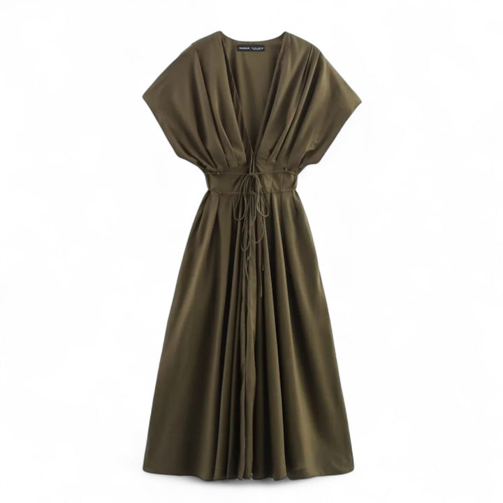 Amandine | Robe portefeuille fluide à lien ajustable