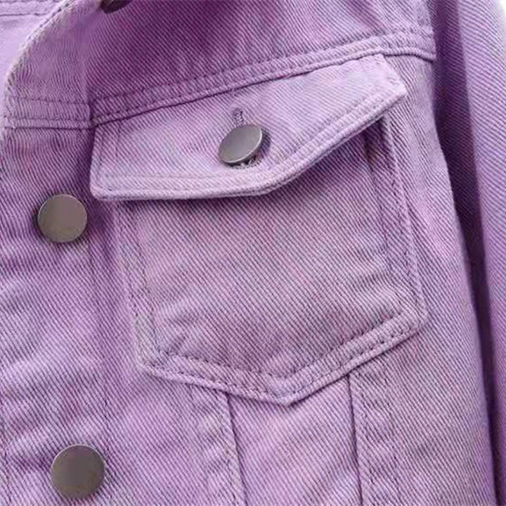 Océane | Veste en Jean Décontractée à Manches Revers