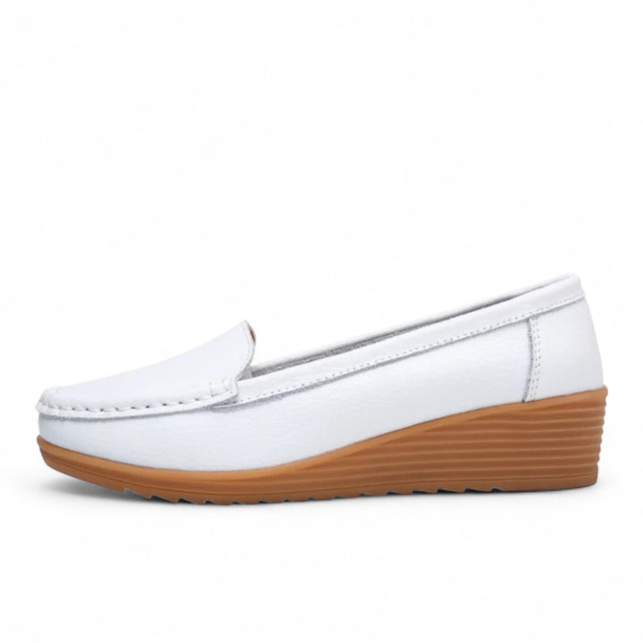 Élodie | Mocassins compensés confort en simili cuir