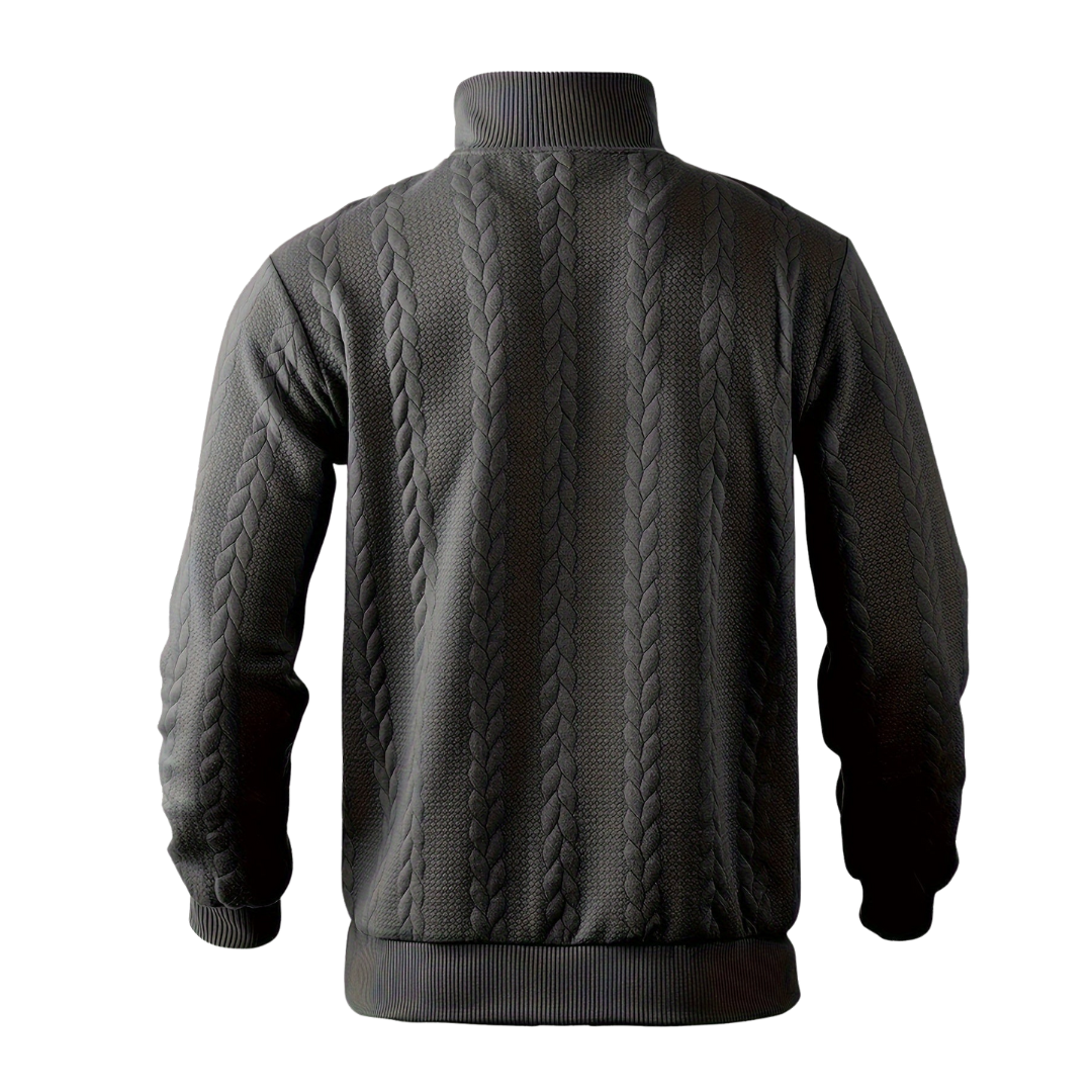 Nate | Pull vintage à col montant zippé