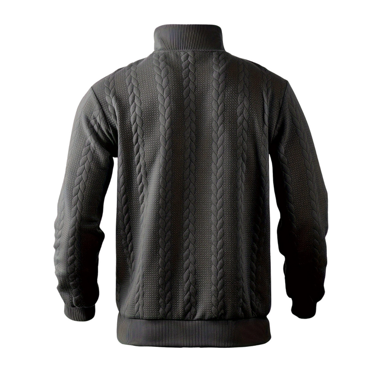 Nate | Pull vintage à col montant zippé