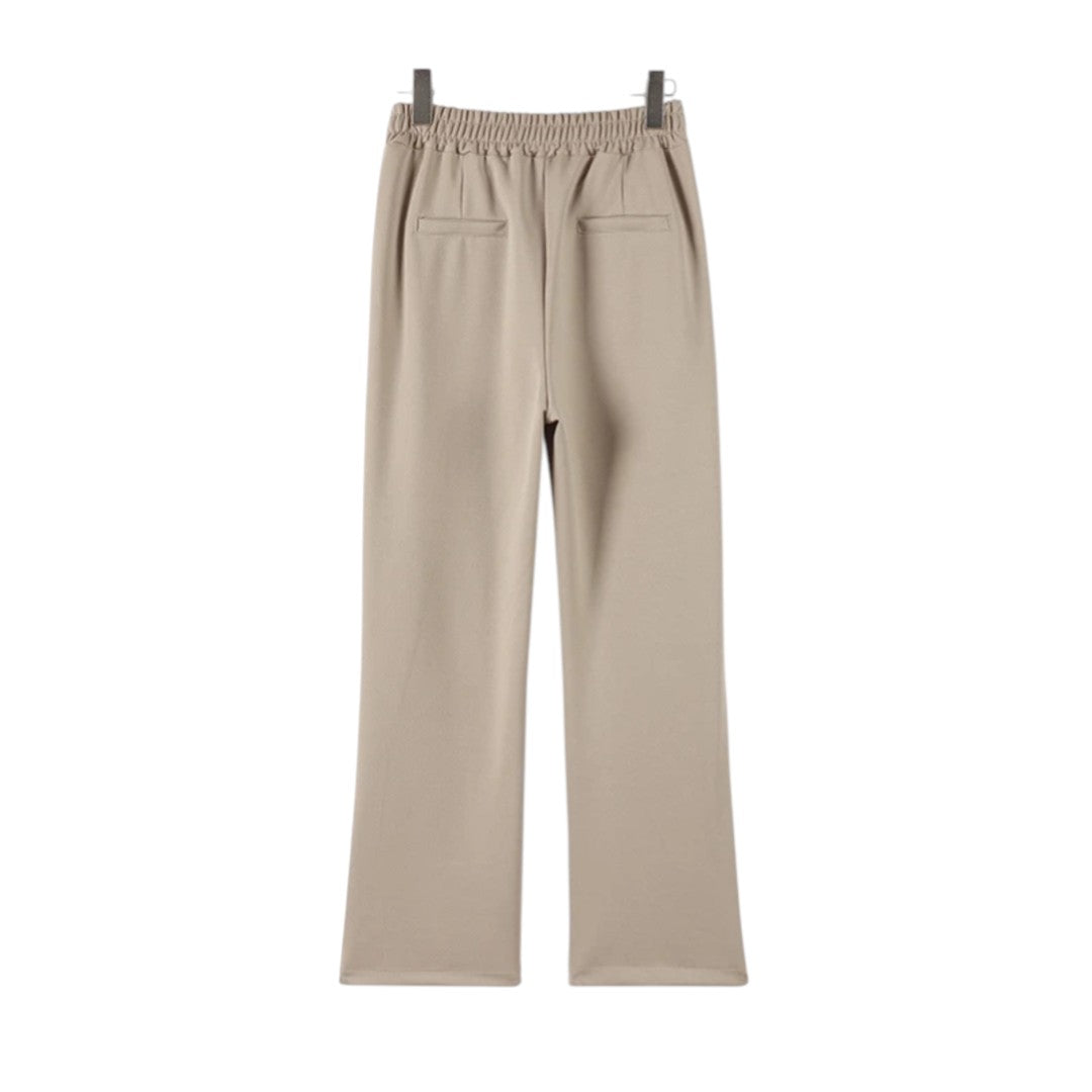 Inès | Pantalon large taille haute avec détail perlé