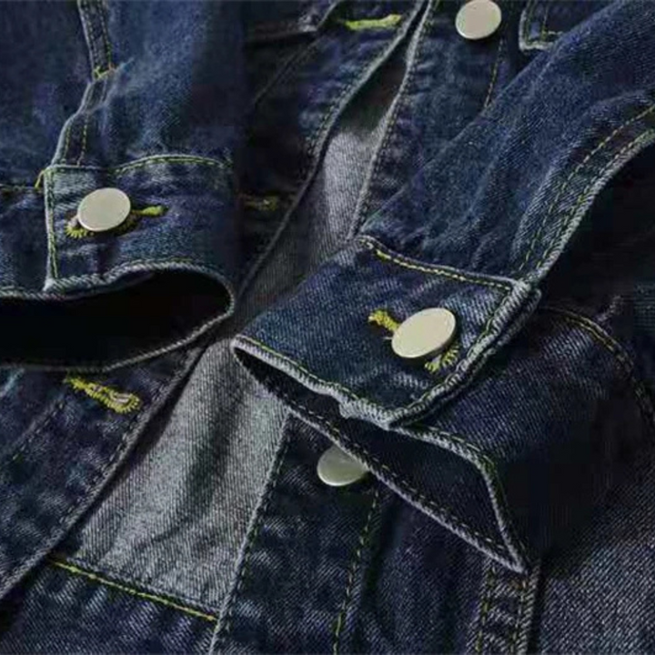 Océane | Veste en Jean Décontractée à Manches Revers