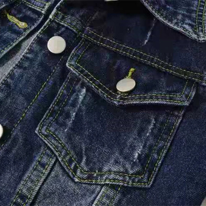 Océane | Veste en Jean Décontractée à Manches Revers