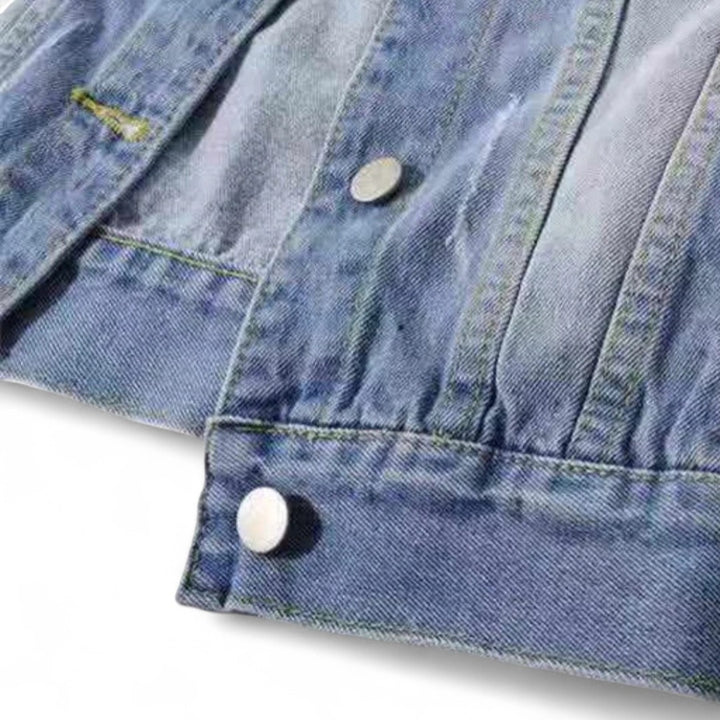 Océane | Veste en Jean Décontractée à Manches Revers
