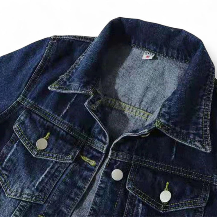 Océane | Veste en Jean Décontractée à Manches Revers
