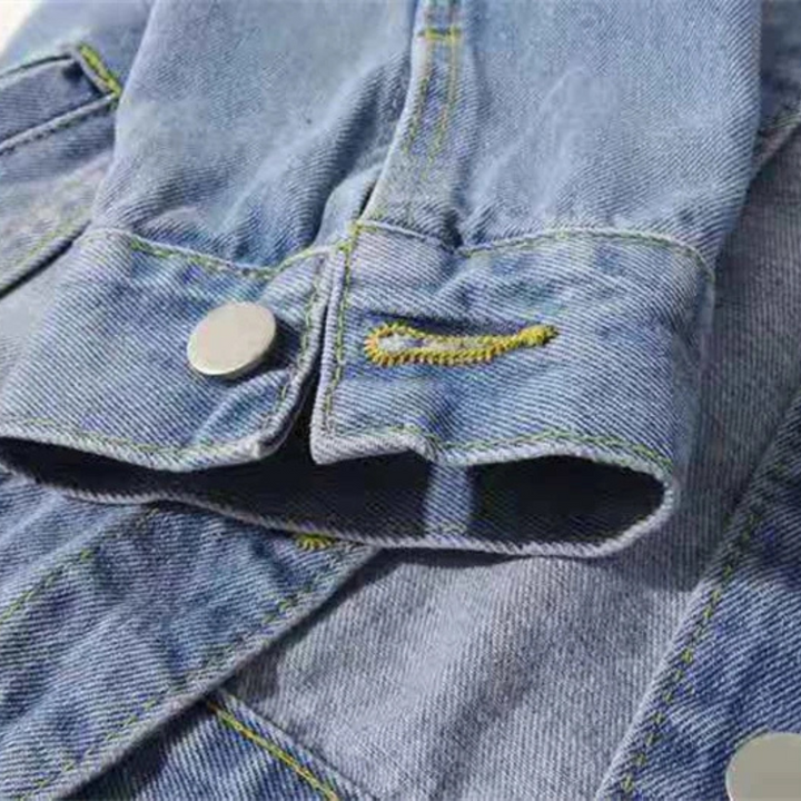 Océane | Veste en Jean Décontractée à Manches Revers