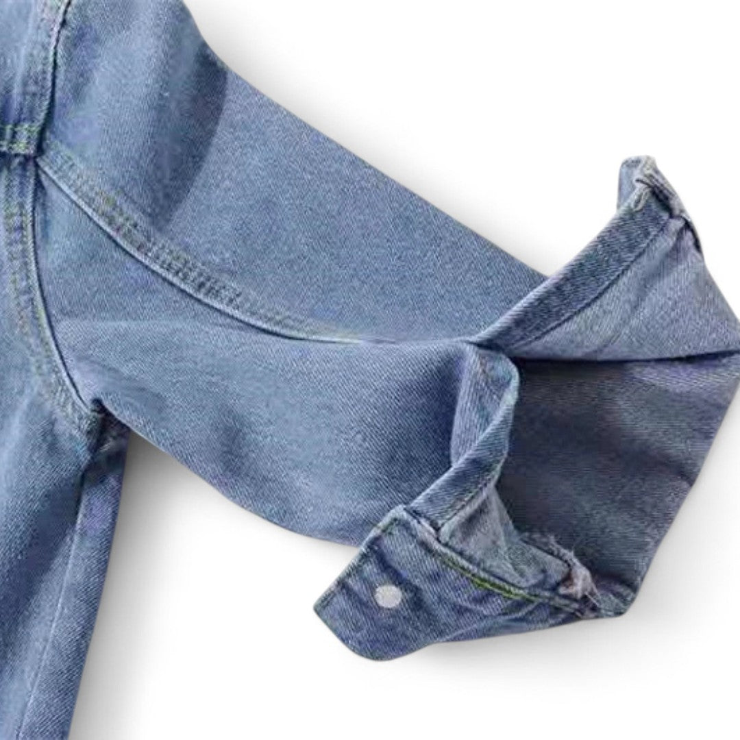 Océane | Veste en Jean Décontractée à Manches Revers