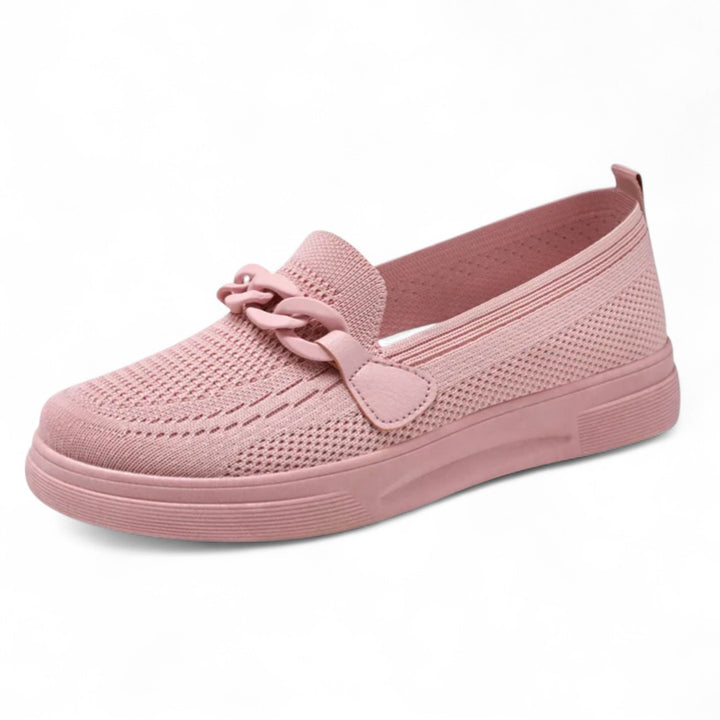 Nolwenn | Mocassins femme à enfiler en maille respirante