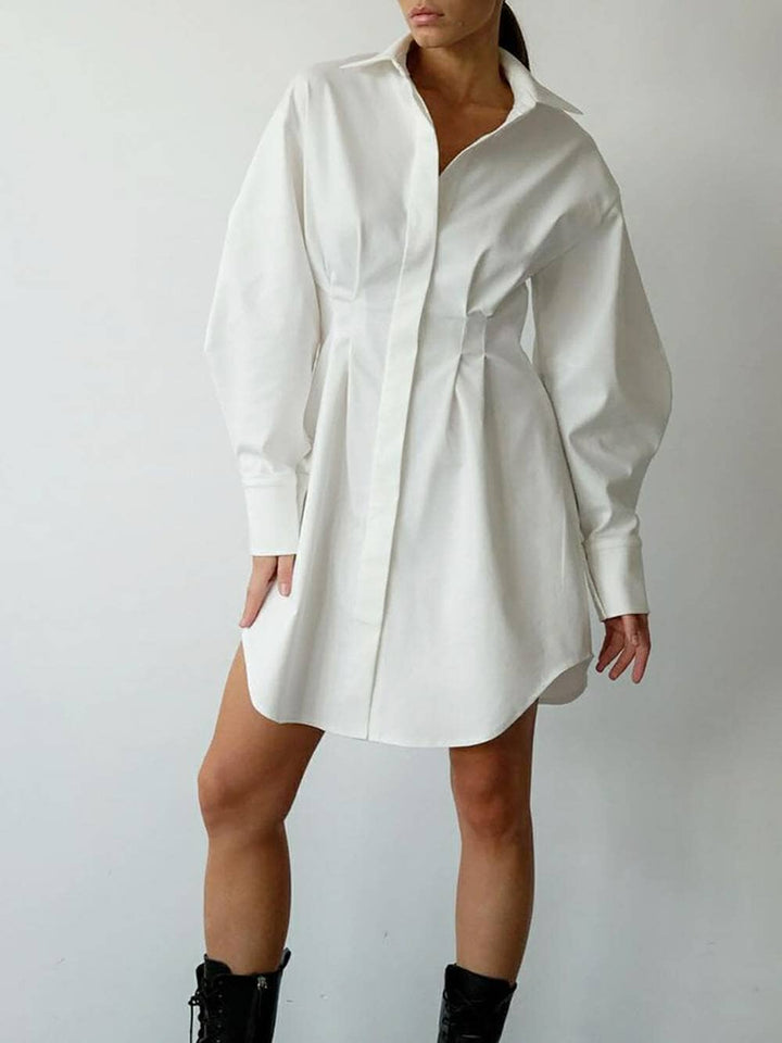 Naomi™ - Casual Collar Shirt Dress