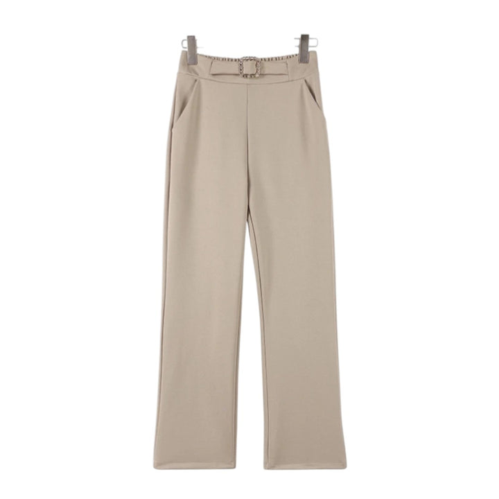 Inès | Pantalon large taille haute avec détail perlé