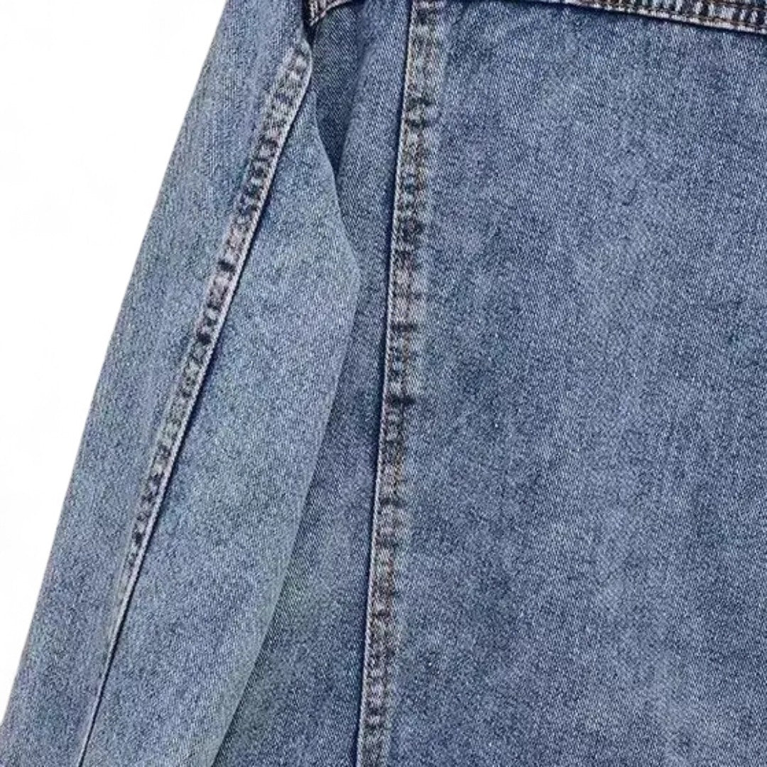 Camélia | Veste en jean ornée de perles