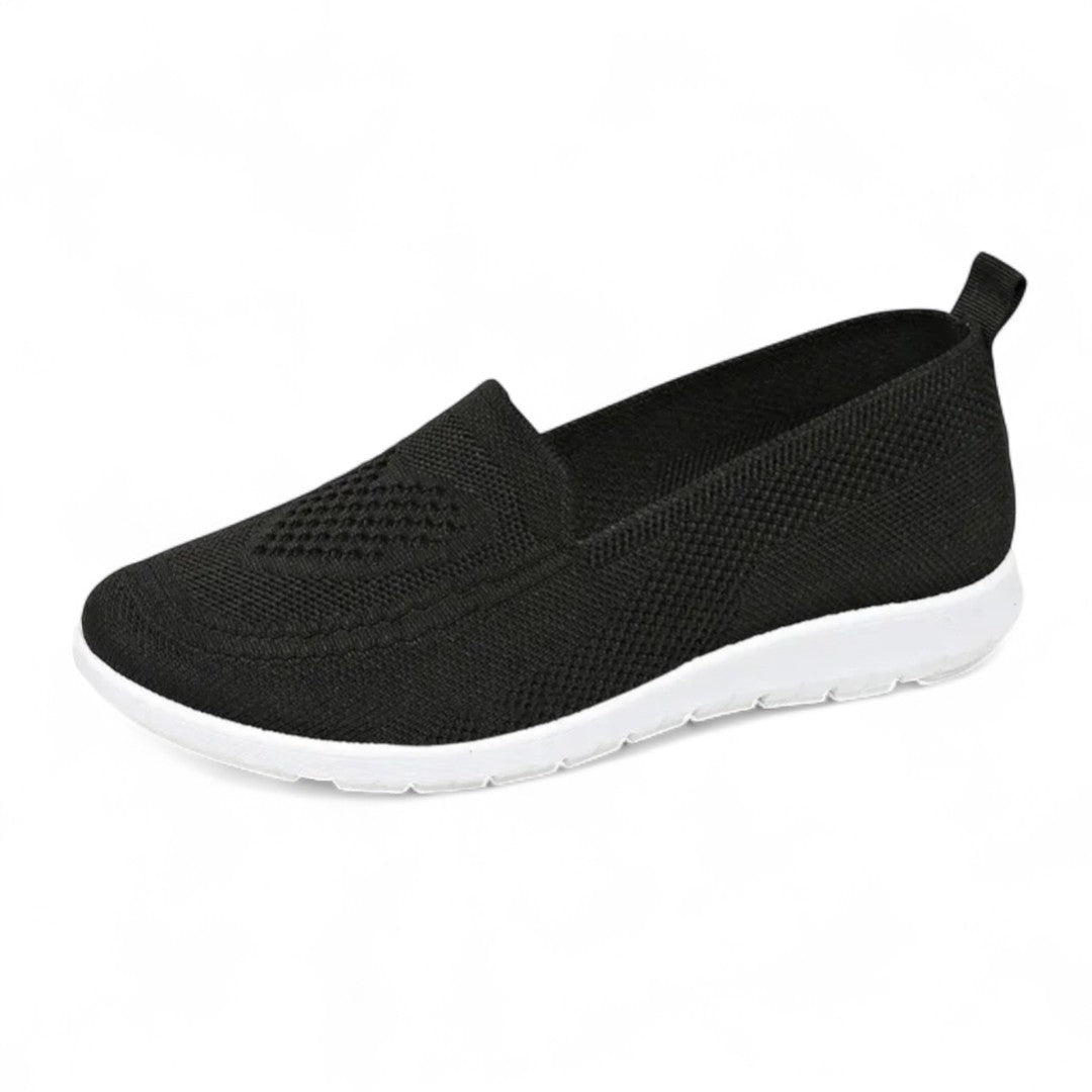 Élise | Mocassins femme en maille à enfiler avec semelle sportive