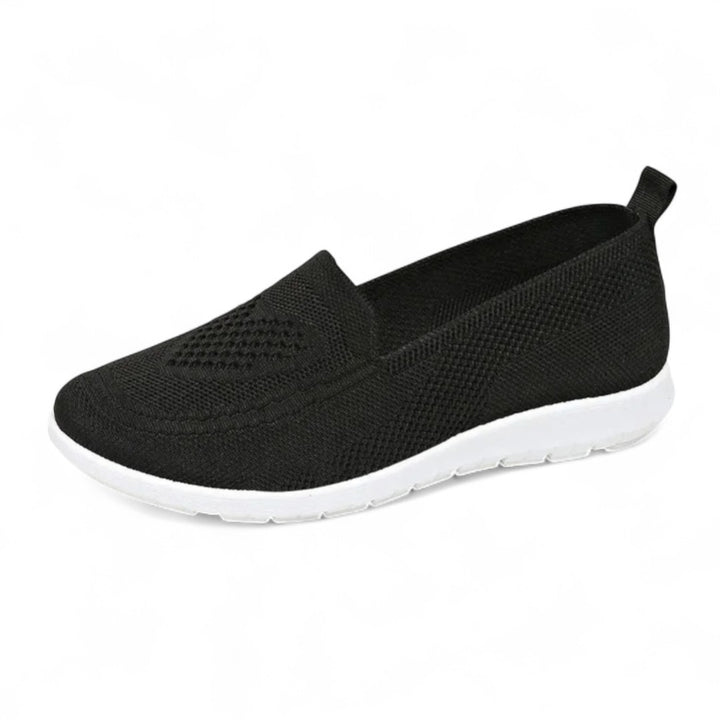 Élise | Mocassins femme en maille à enfiler avec semelle sportive