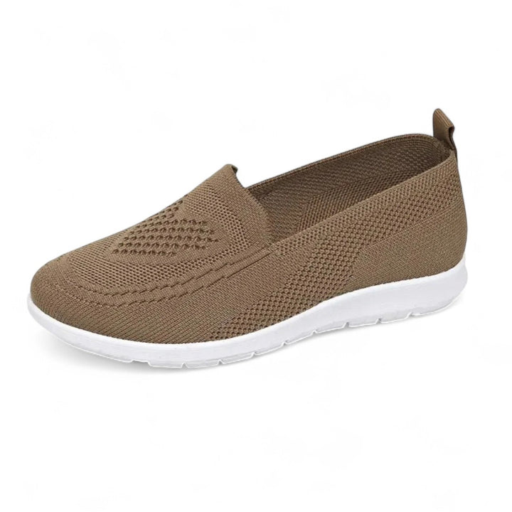 Élise | Mocassins femme en maille à enfiler avec semelle sportive