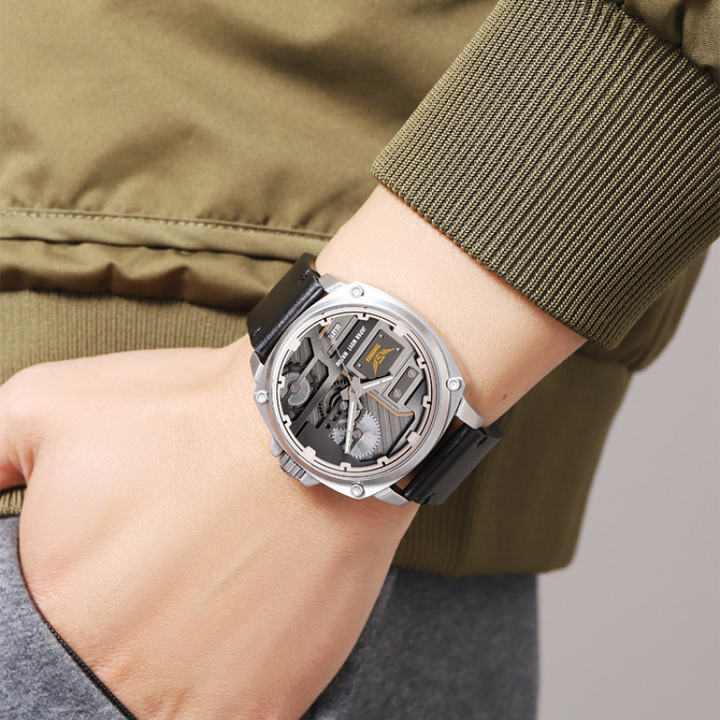van Baerle® – Montre pour Homme en Cuir Quartz