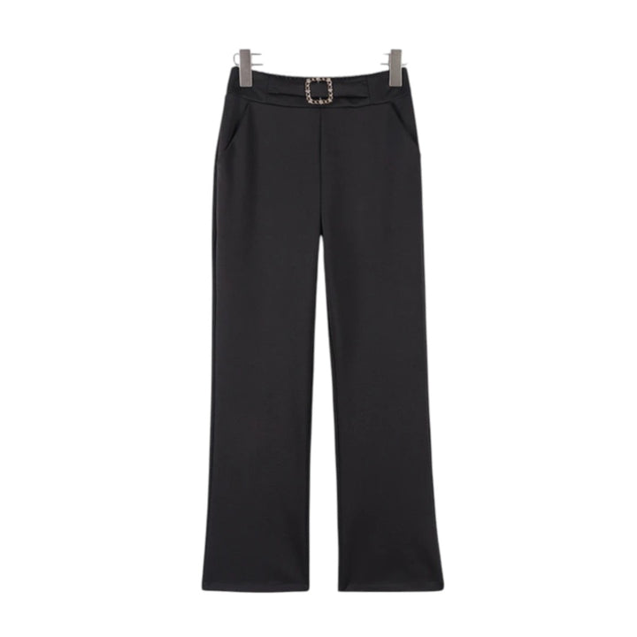 Inès | Pantalon large taille haute avec détail perlé