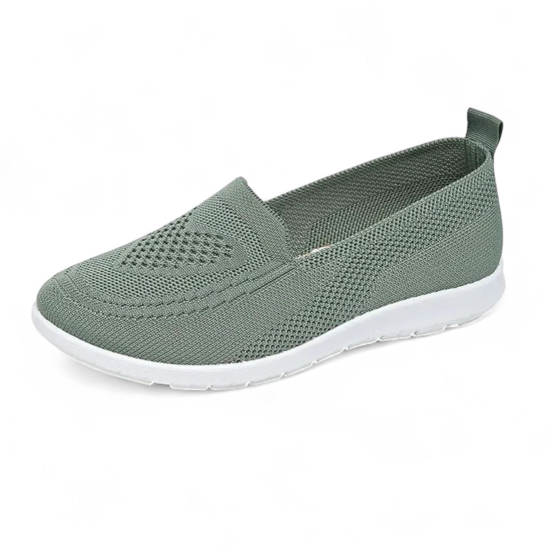Élise | Mocassins femme en maille à enfiler avec semelle sportive