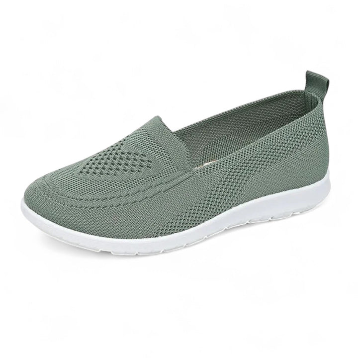 Élise | Mocassins femme en maille à enfiler avec semelle sportive