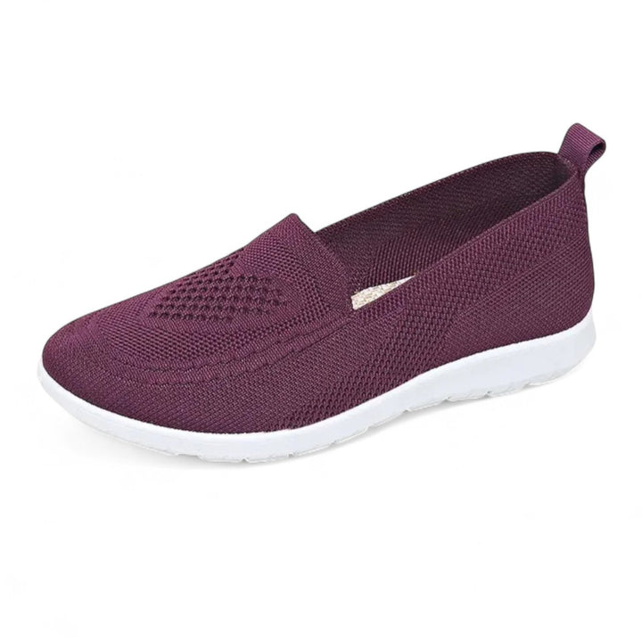 Élise | Mocassins femme en maille à enfiler avec semelle sportive
