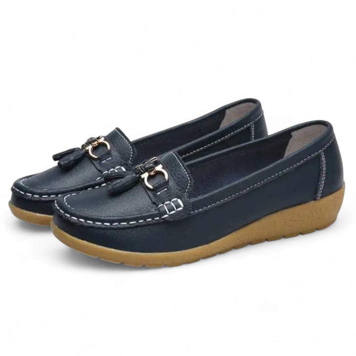 Sandrine | Mocassin en cuir souple à glands